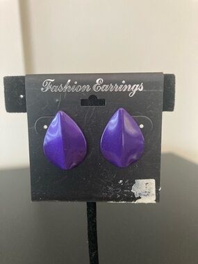 Fashion Jewelry Purple Teardrop Earrings